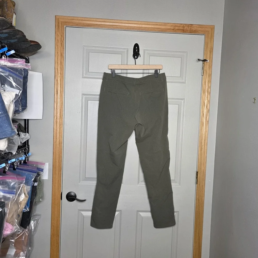 Lululemon Commission Slim Fit Pant Men 34 Sage Green 32 Inseam Olive Khaki Green